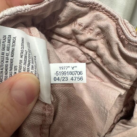 American Eagle Carpenter Pant Light Pink Jeans Painter Mens sz 33x30 Women sz 16 - Picture 12 of 16